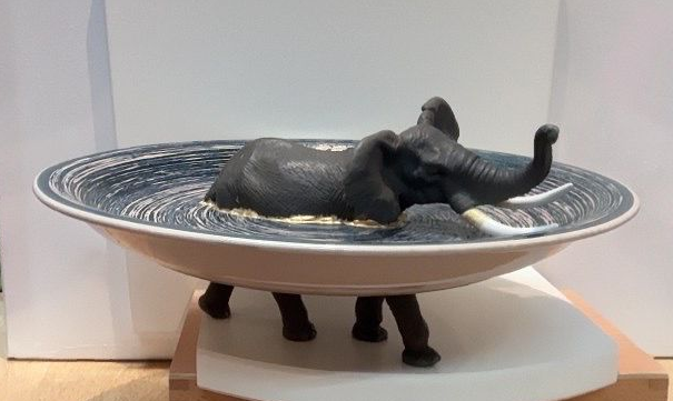 Grote olifant - blauwe