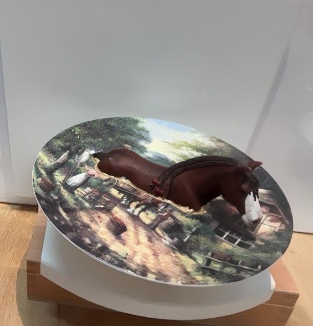 Fries paard - Schaaltje de appelplukkers met afbeelding paard 19 cm doorsnee