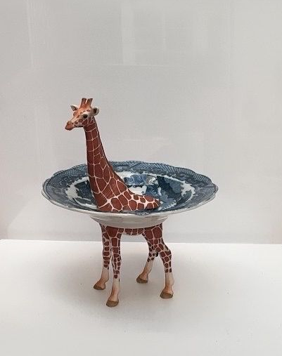 Giraffe 18 cm – klassisch chinesisch blau-weißes Schälchen, 14,5 cm Durchmesser