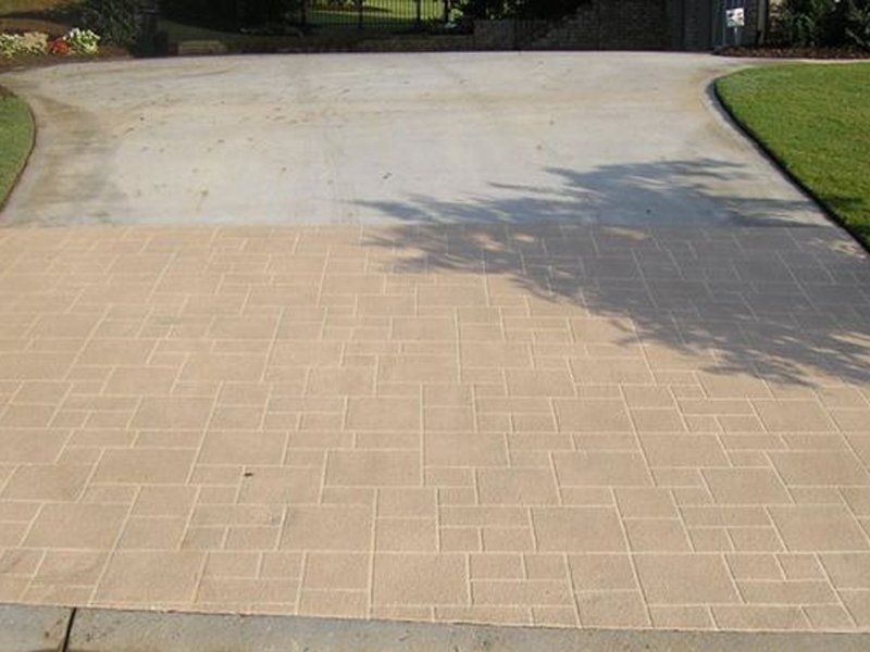 Overspray With Pattern Design — Easley, SC — Landmark Concrete Designs Inc. Overspray With Pattern Design — Easley, SC — Landmark Concrete Designs Inc.