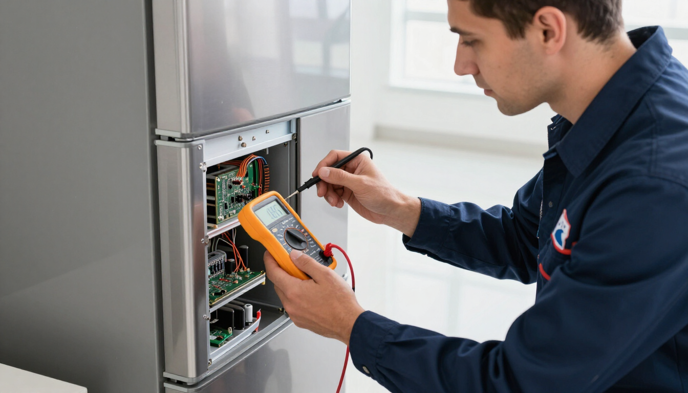 Técnico profesional revisando sistema de enfriamiento