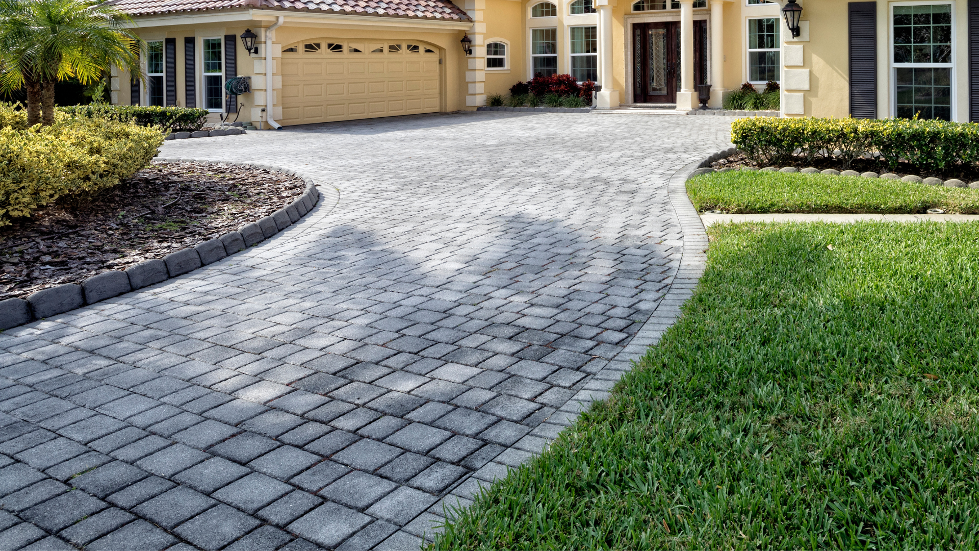 Brick paver driveway