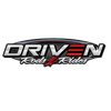DRIVEN Roads & Rides logo in metallic silver, black, and red text on white background