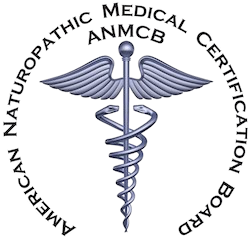 American Naturopathic Medical Certification Board ANMCB logo with caduceus emblem
