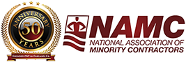 a logo for the national association of minority contractors
