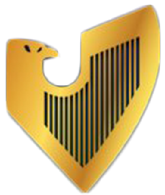 golden eagle/harp emblem from The Ireland-U.S. Council logo