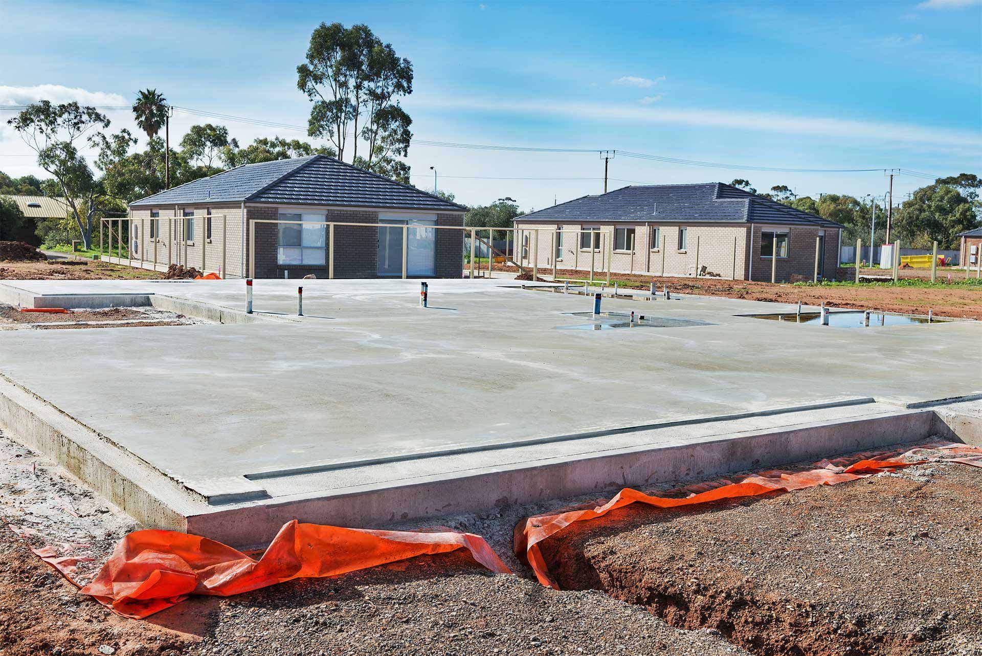 Newly Constructed House Slabs In Innes Park