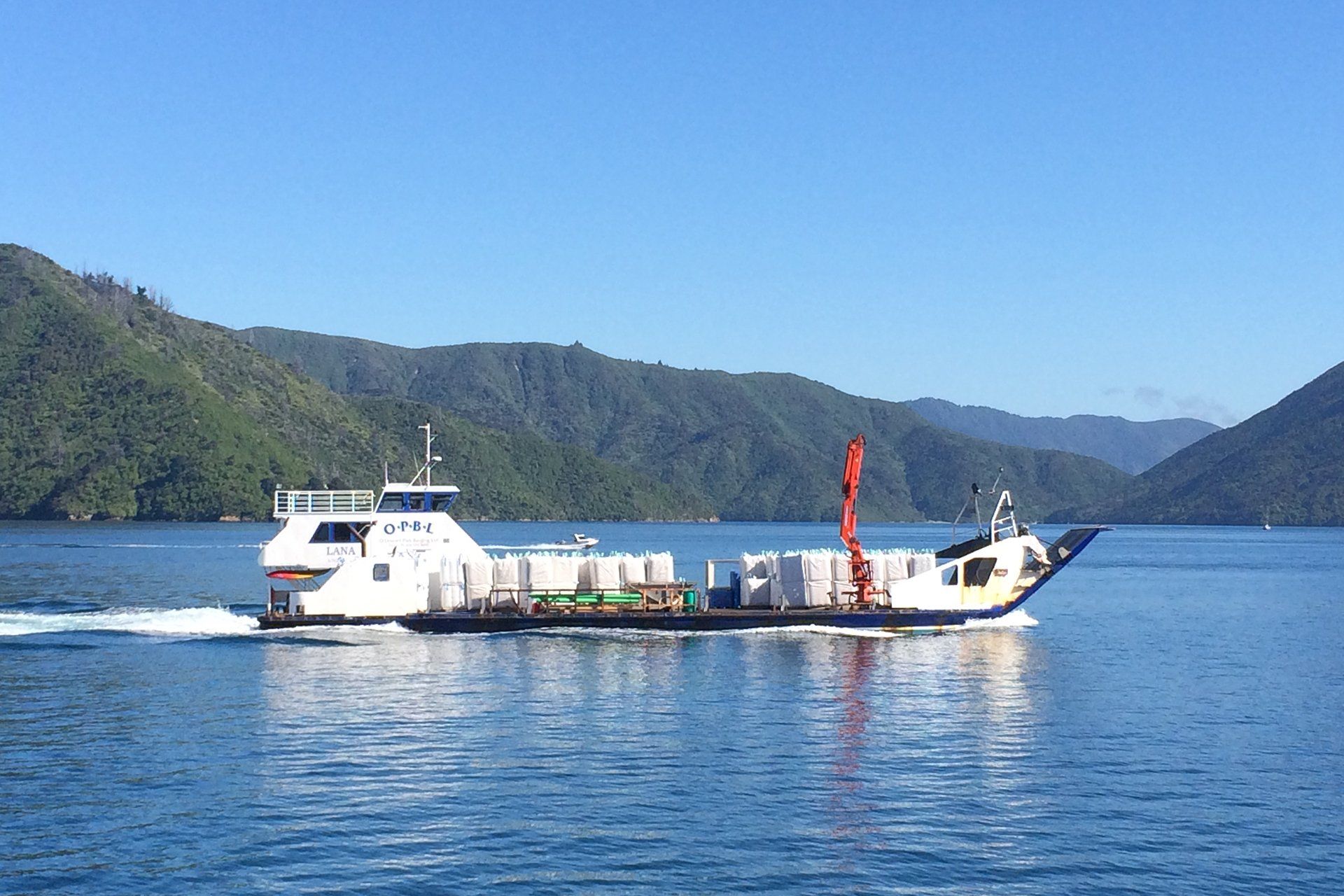 Lana barge for O'Donnell Park Barging Ltd in Picton NZ