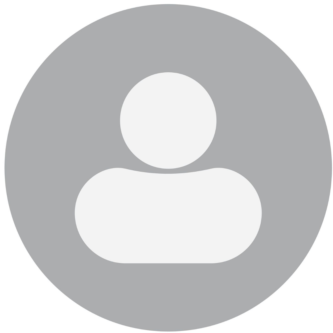 Gray circular user profile icon with a white generic person silhouette