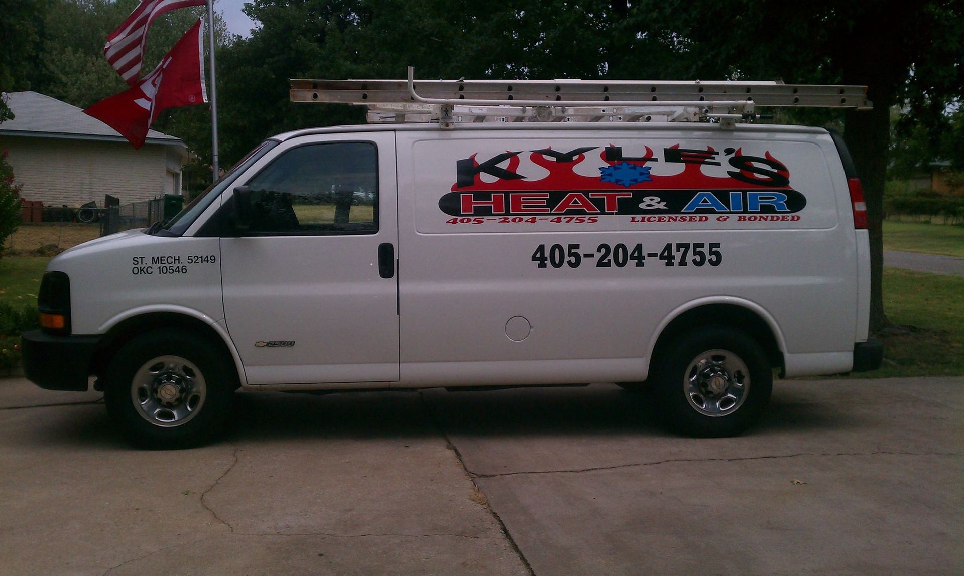 White van with 