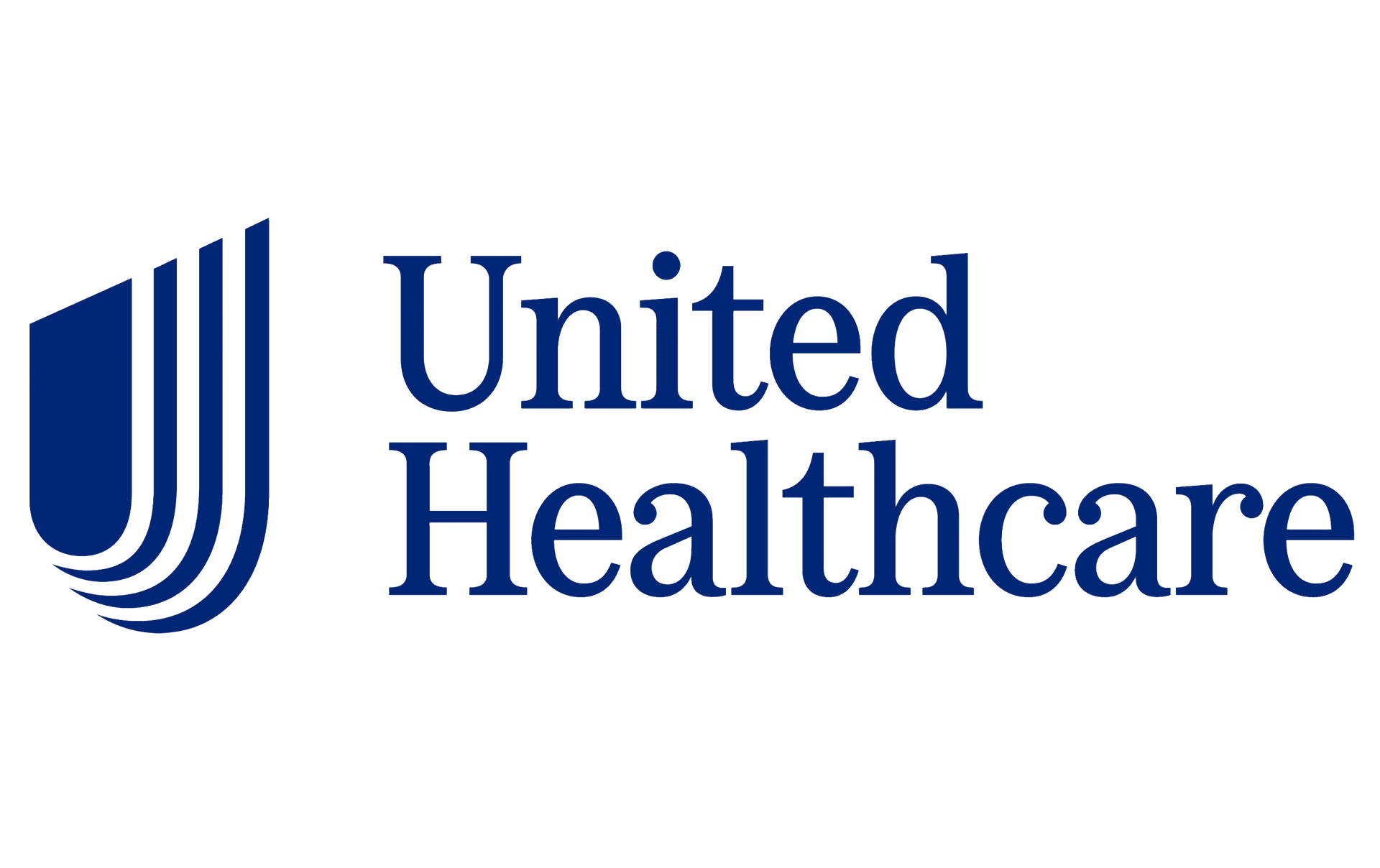 The logo for united healthcare is blue and white.