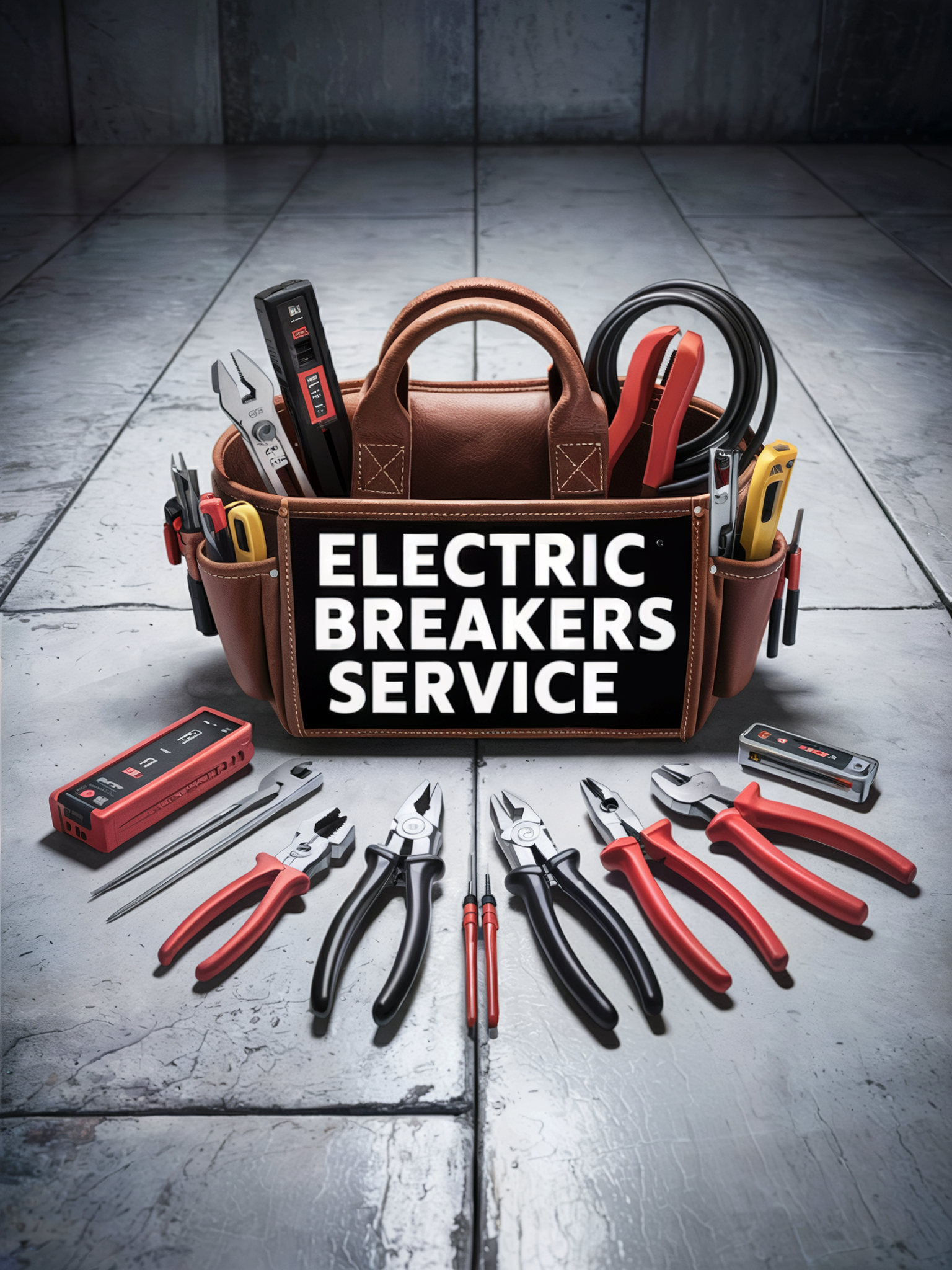 Tool bag with electrician's tools,