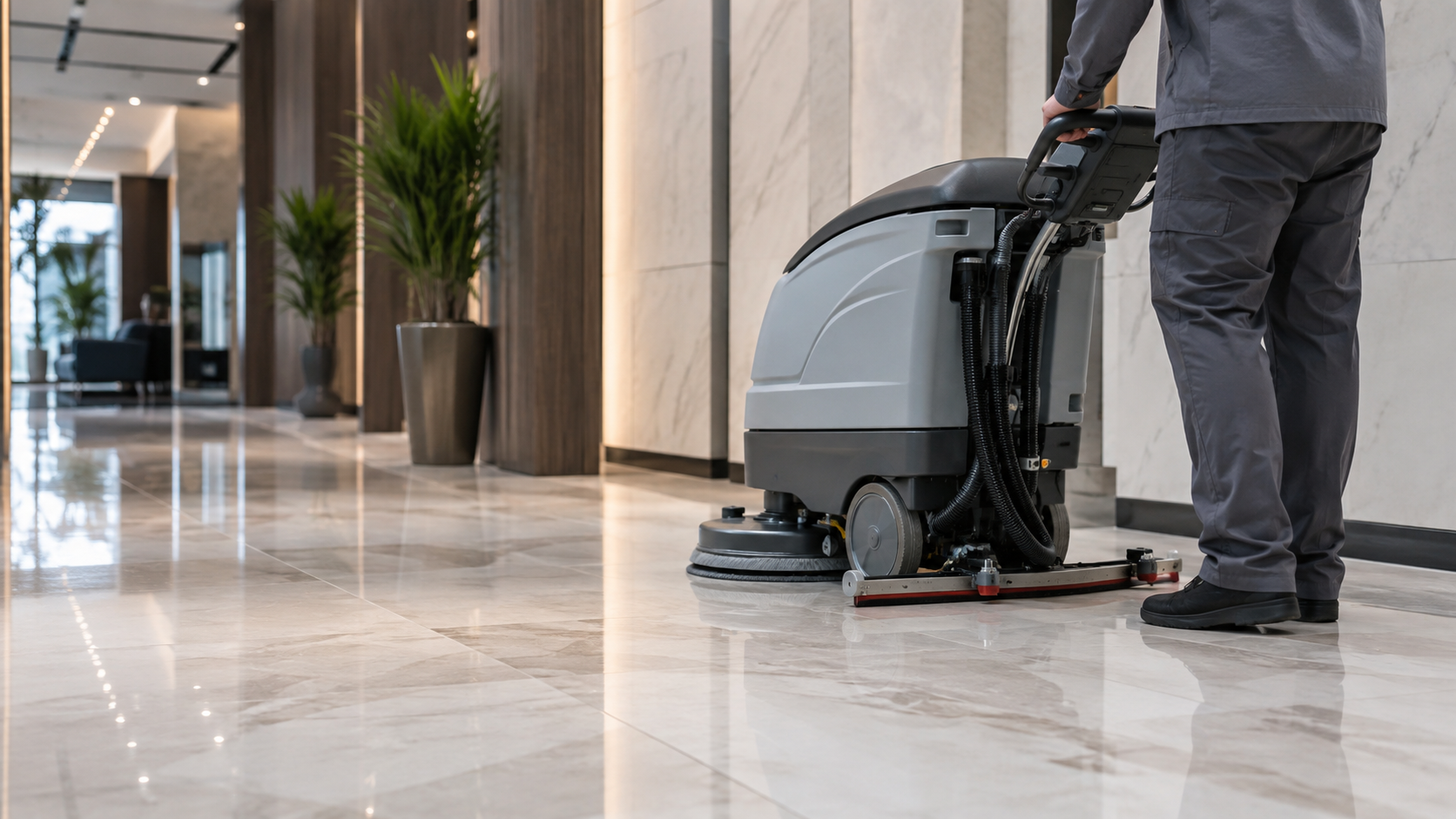 Lavage mécanisé: idéal pour halls, couloirs et grandes surfaces
