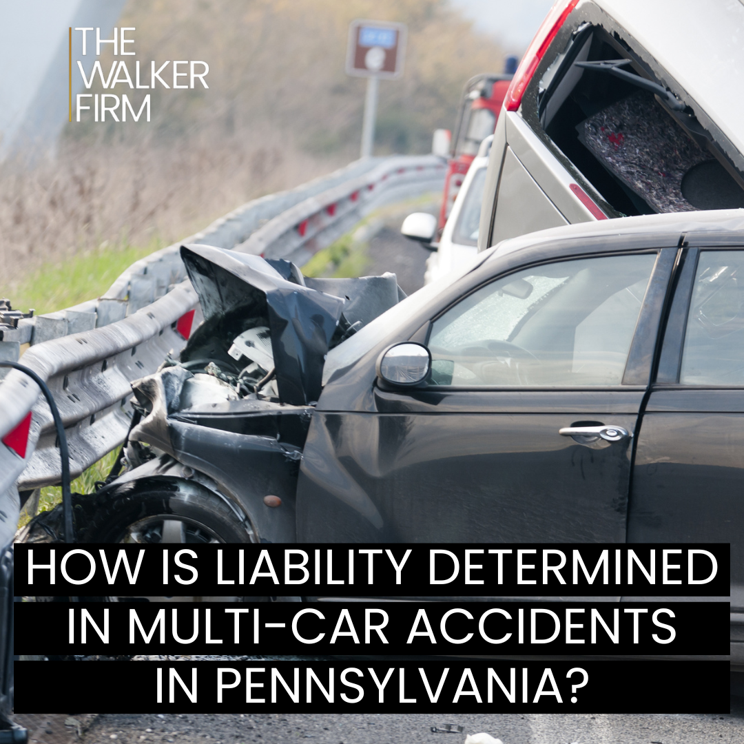 How is liability determined in multi-car accidents in pennsylvania