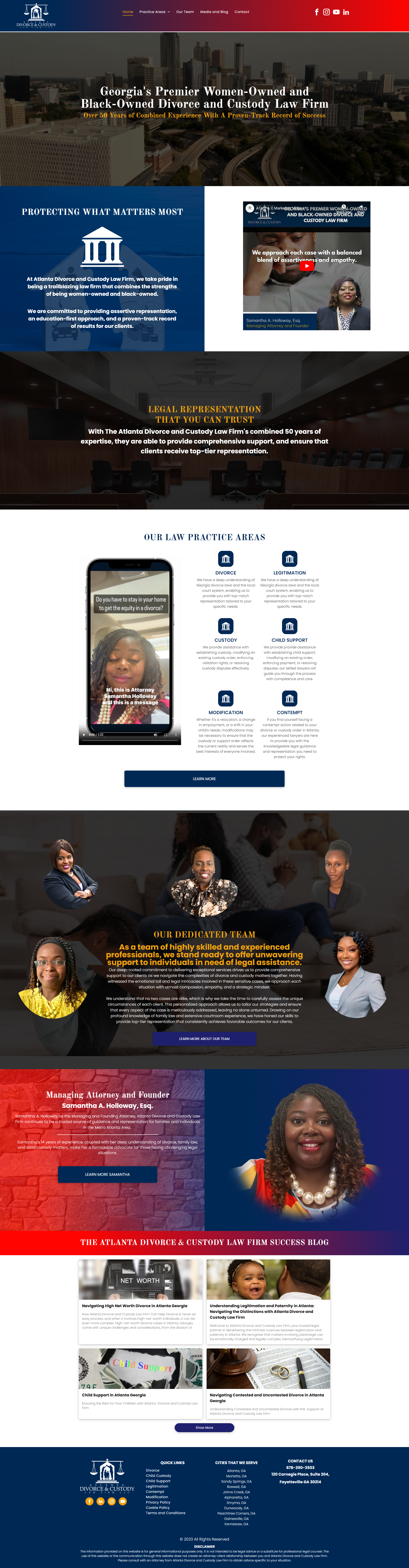 A screenshot of a landing page for a website.