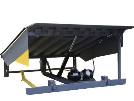 A warehouse ramp with a motor attached to it