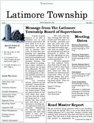 Newsletter I - Latimore Township