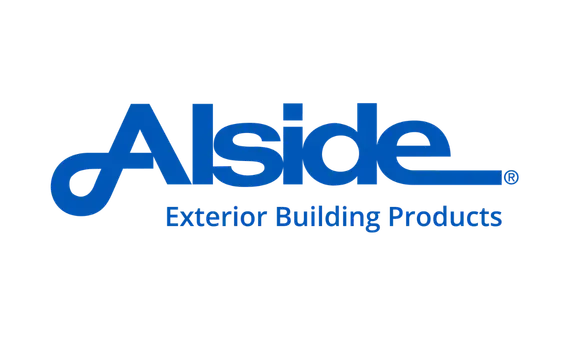 Alside logo with blue text and tagline “Exterior Building Products”