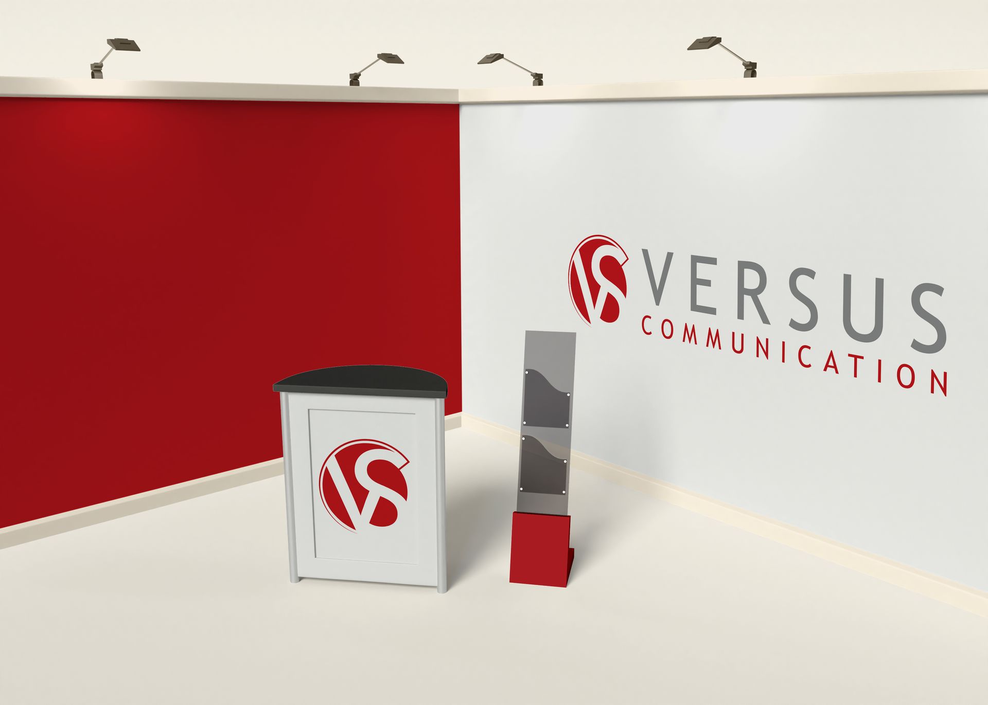 Stand d'exposition créé par une agence de communication - VERSUS
