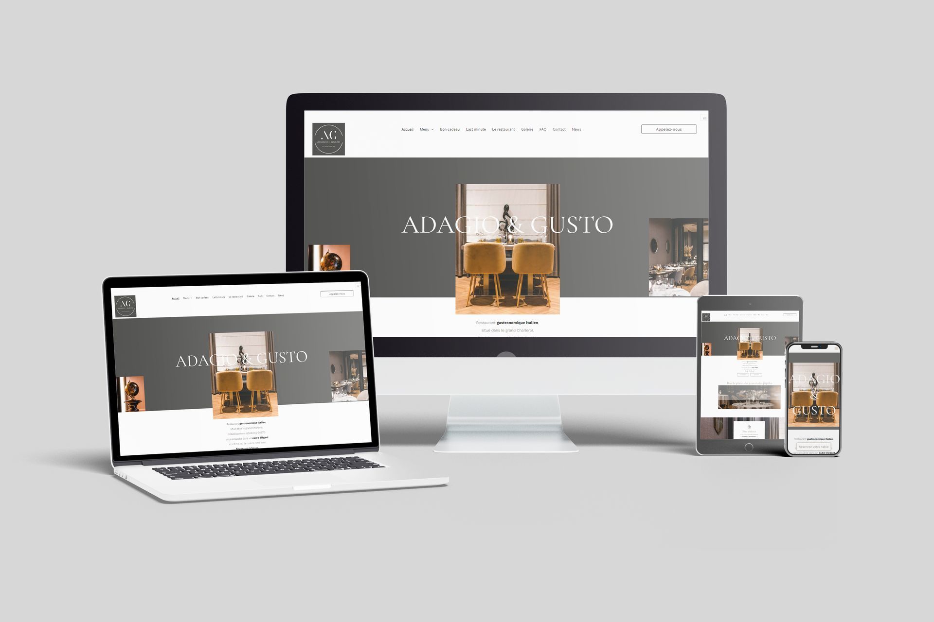 Création du site internet d'un restaurant gastronomique italien
