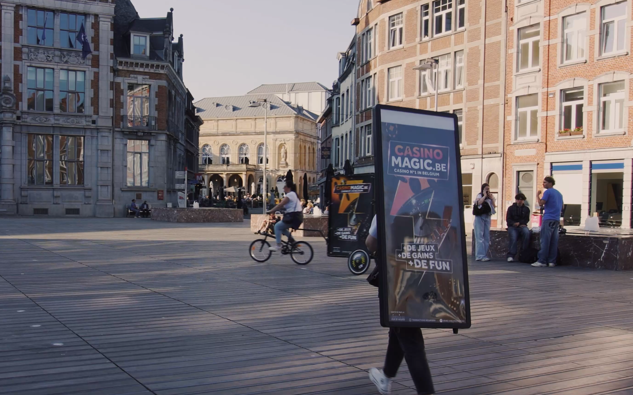 casino magic - street marketing - vélo pub