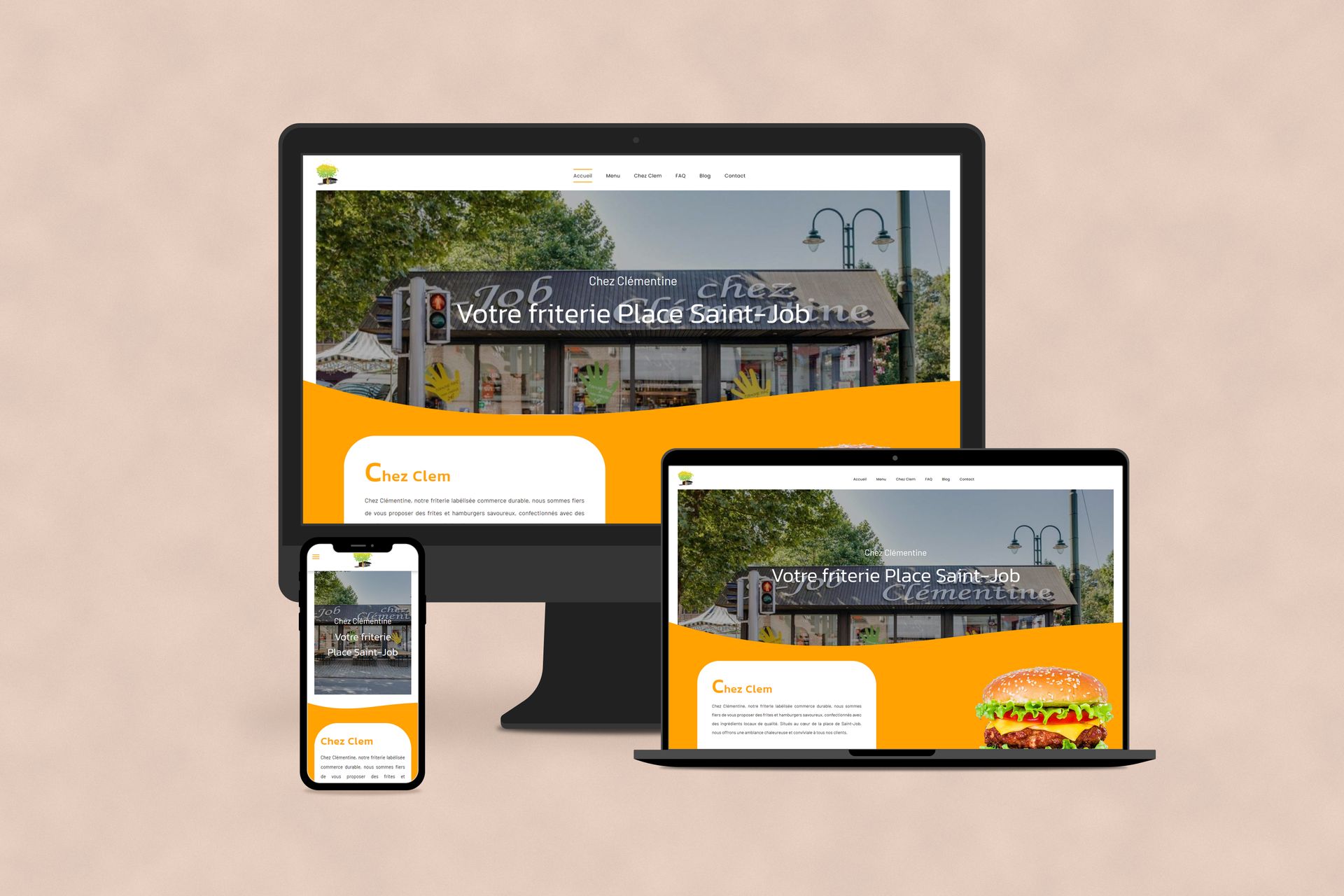 Création site internet pour vendeur de frites