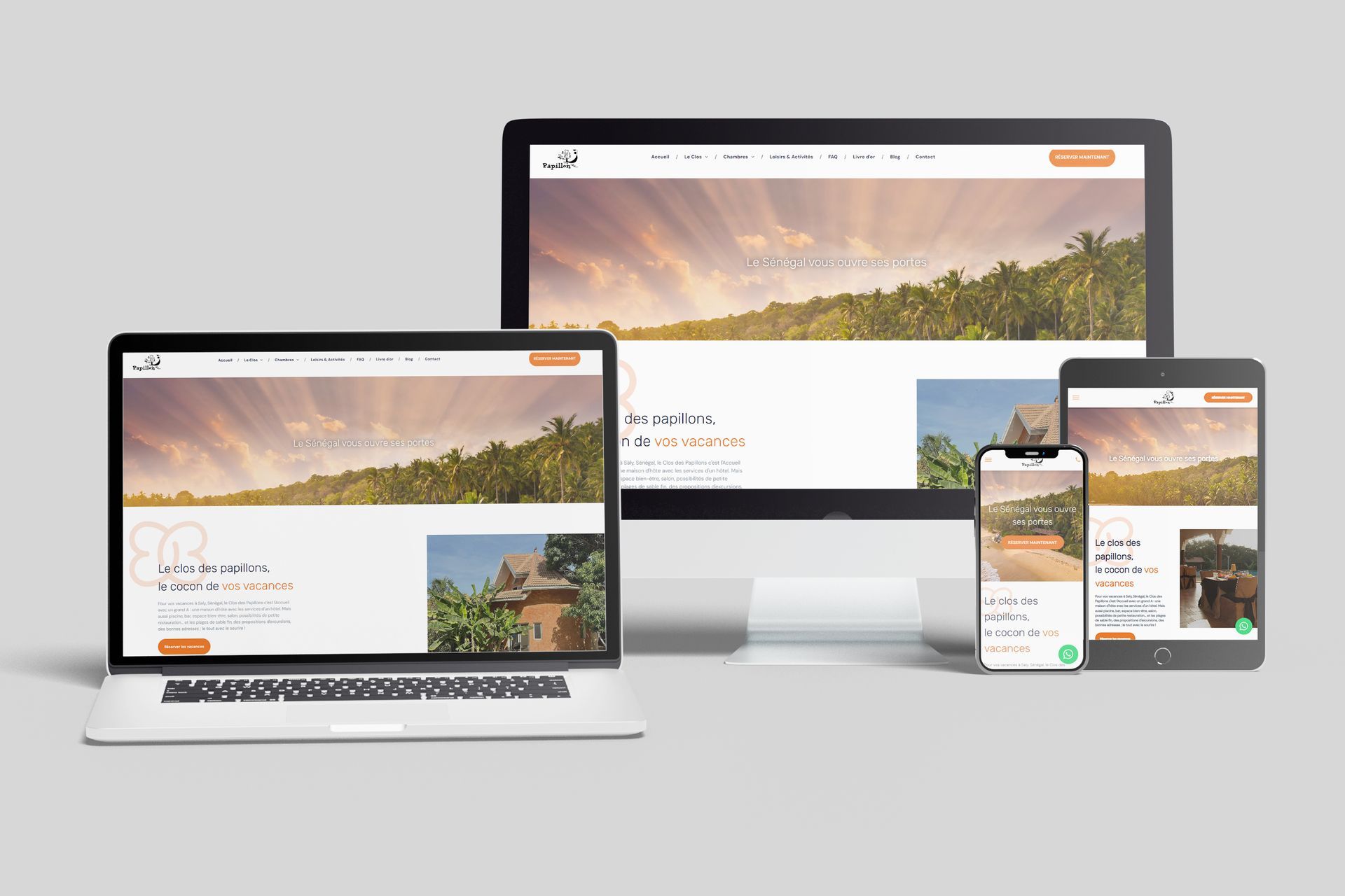Création d'un site internet pour une maison d'hôte au Sénégal