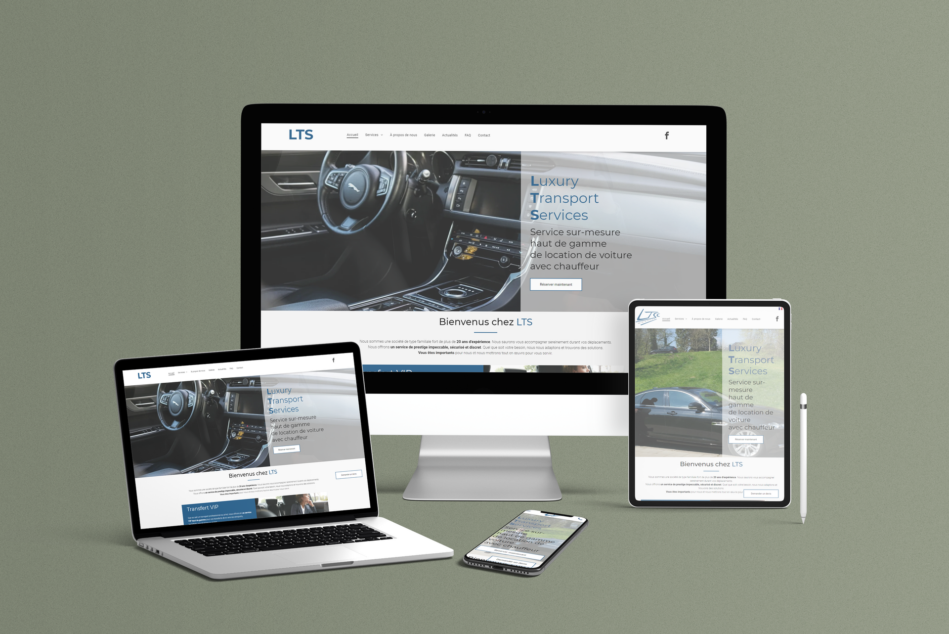 Versus communication - agence de communication digitale - Projet site internet Luxury transpot service