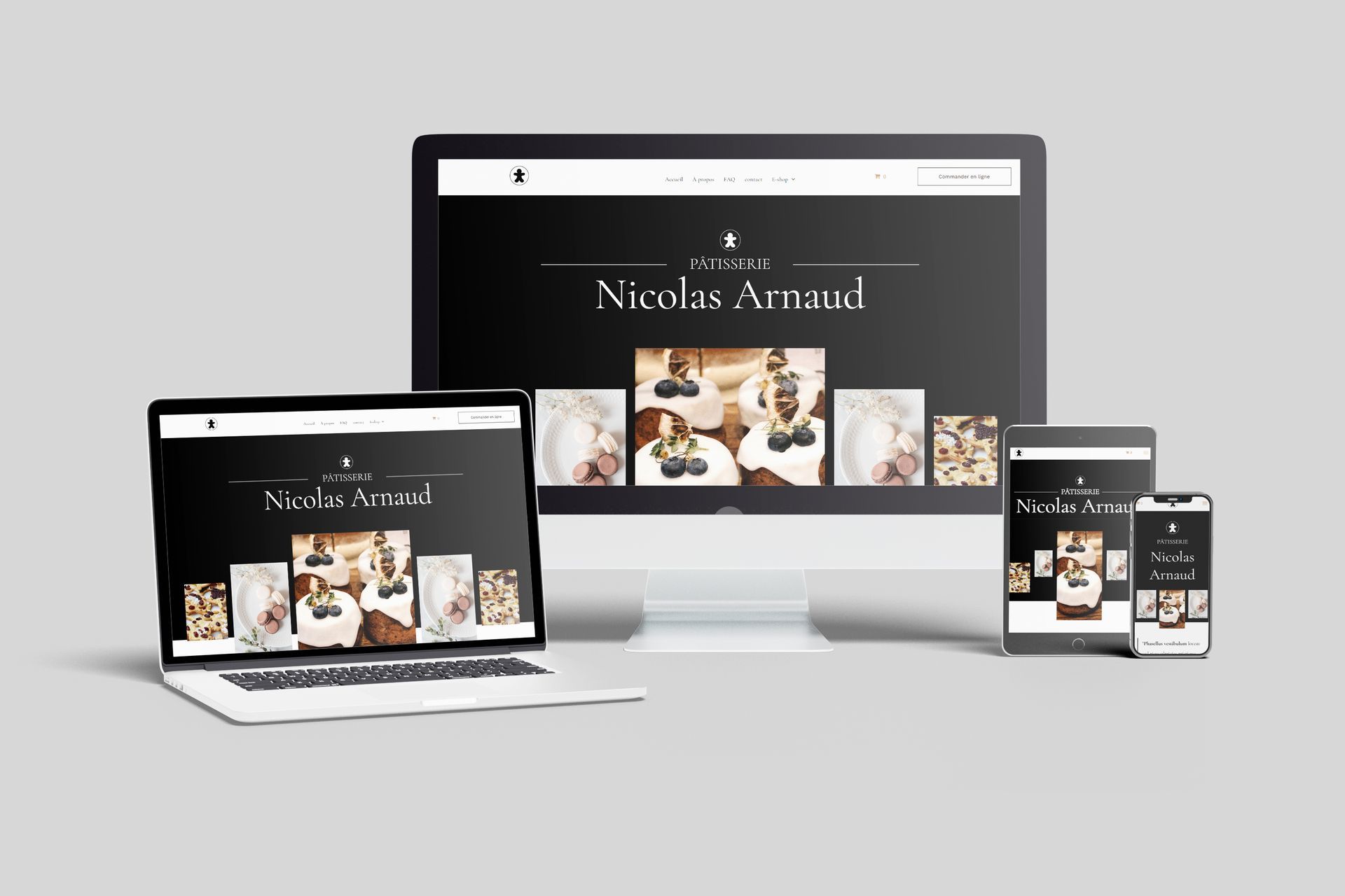 Création de site internet pour un patissier