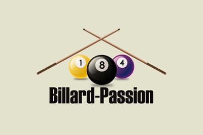 Logo  billard passion par l'agence VERSUS Communication Brabant wallon - Namur - Liège - Bruxelles