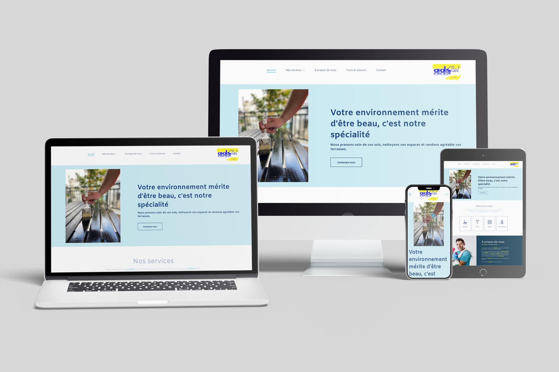 Création d'un site web pour une entreprise de techniciens de surface