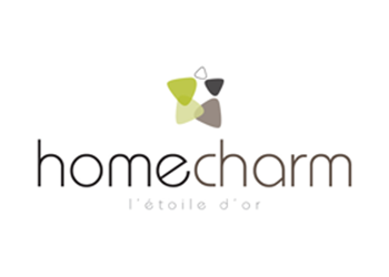 Logo  Homecharm designé par l'agence VERSUS Communication