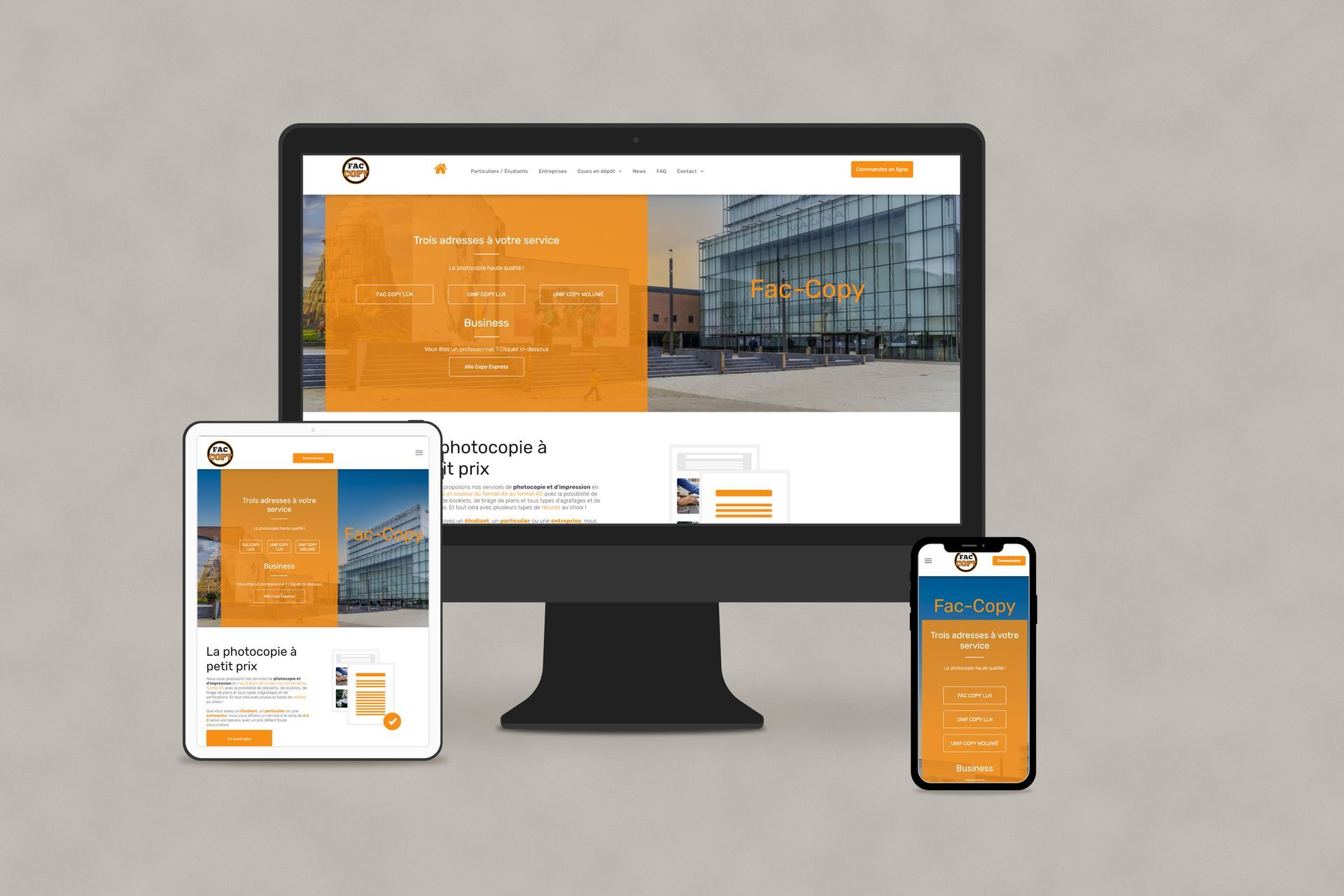 Création site internet pour un centre de copy