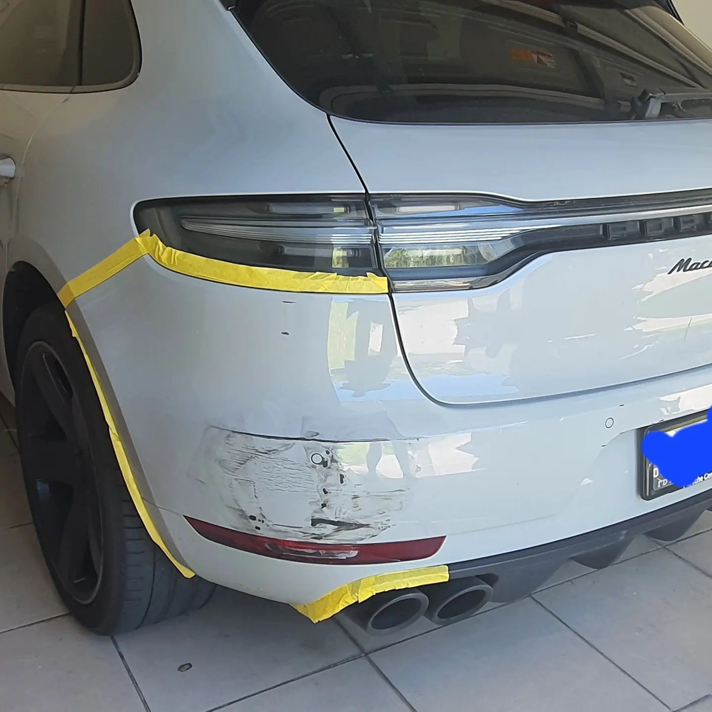 back left damaged rear