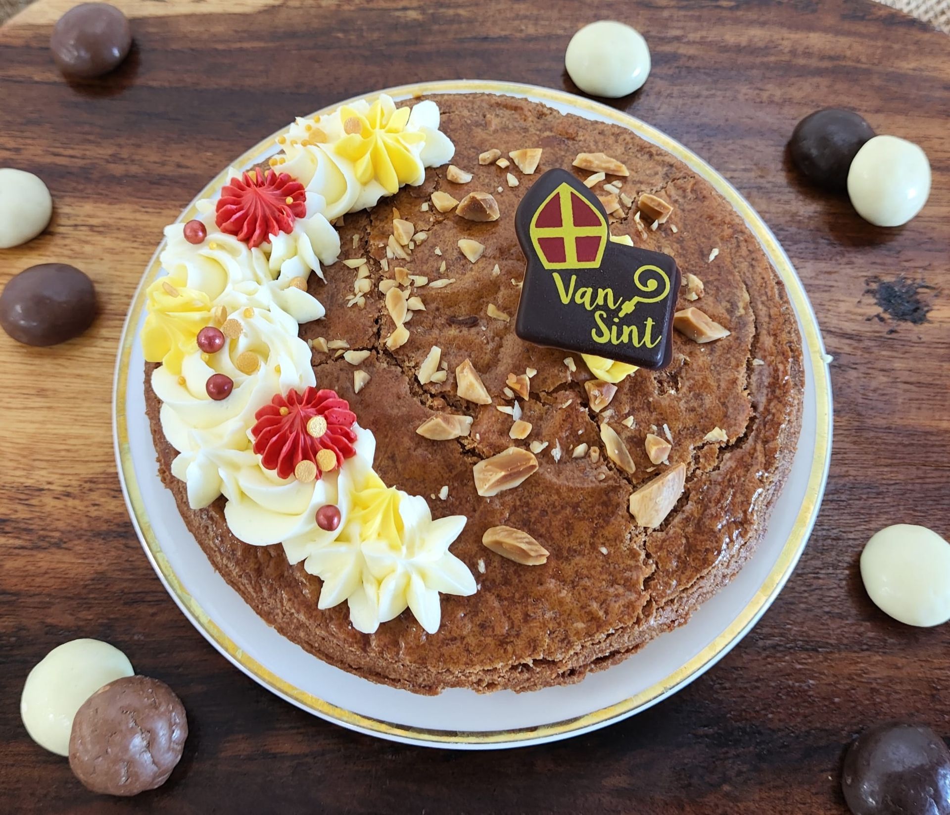 Gevuld speculaas taartje