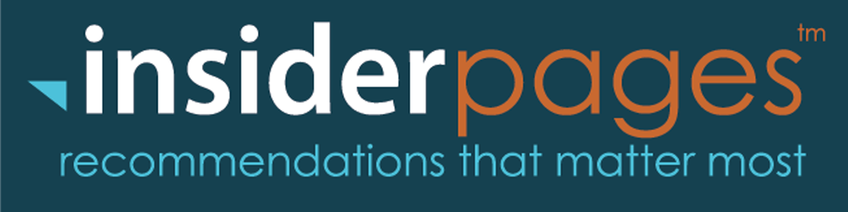 A logo for insider pages that says recommendations that matter most
