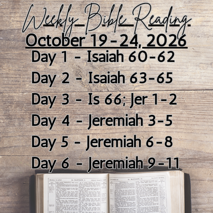 Weekly Bible Reading Graphic