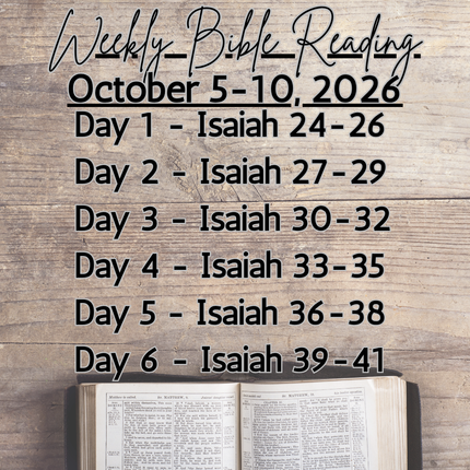 Weekly Bible Reading Graphic