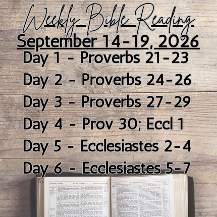 Weekly Bible Reading Graphic