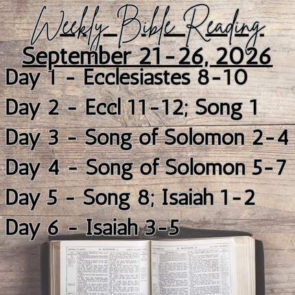 Weekly Bible Reading Graphic