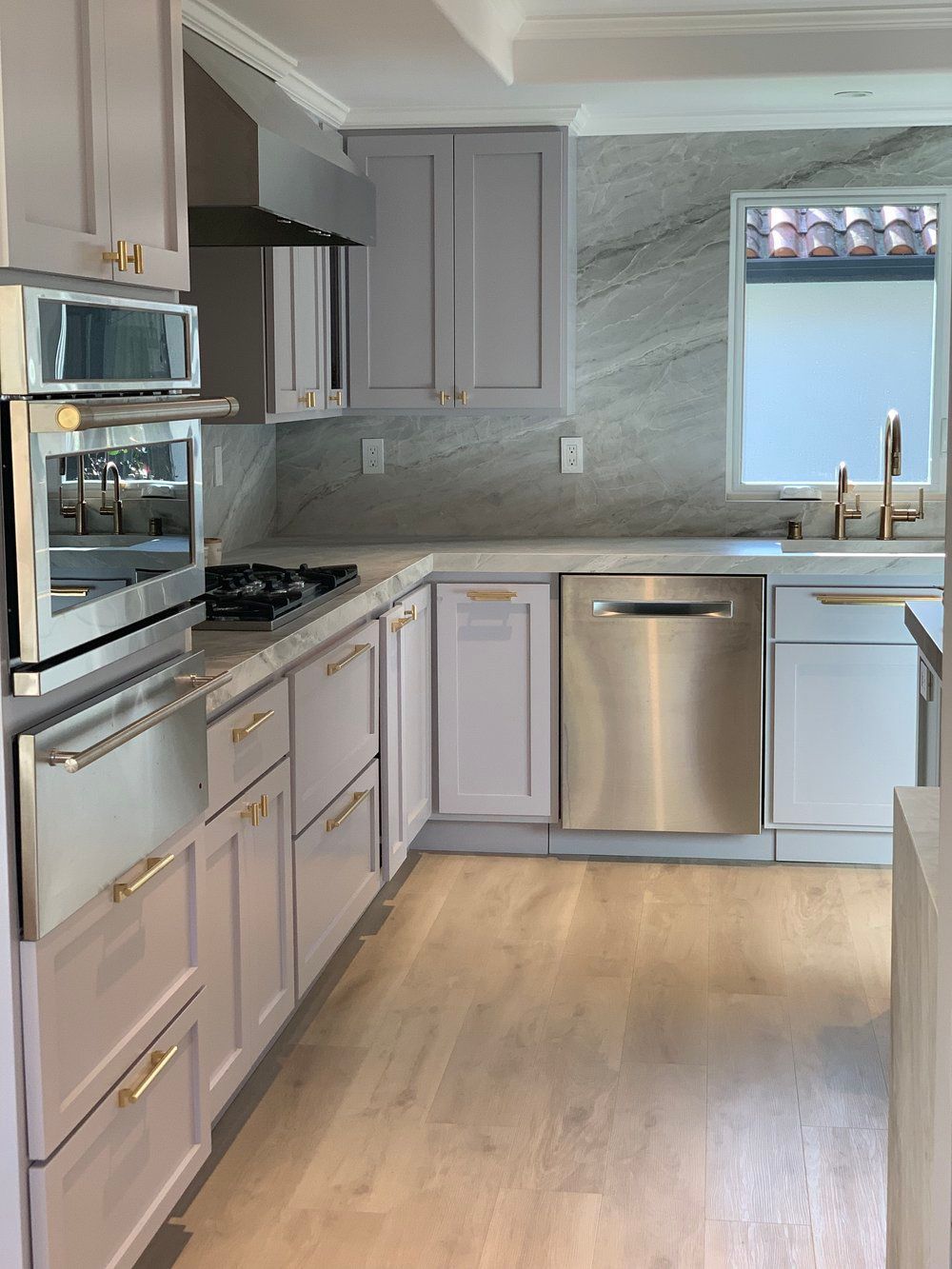Custom kitchen with coffered ceiling detail