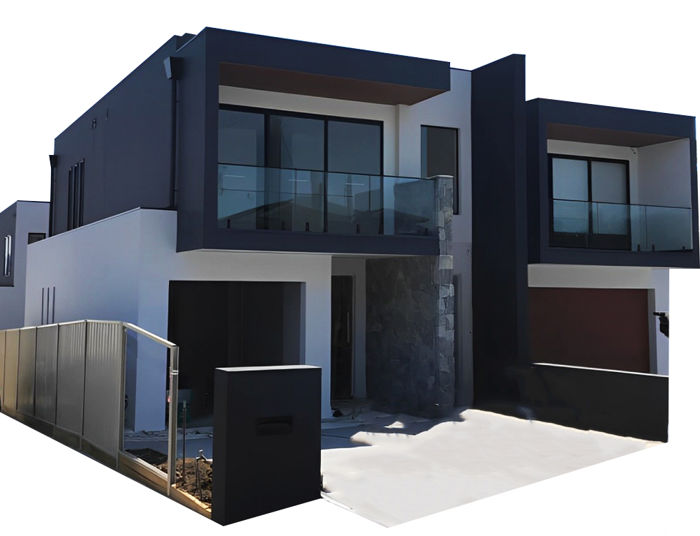 modern duplex with industrial design influences