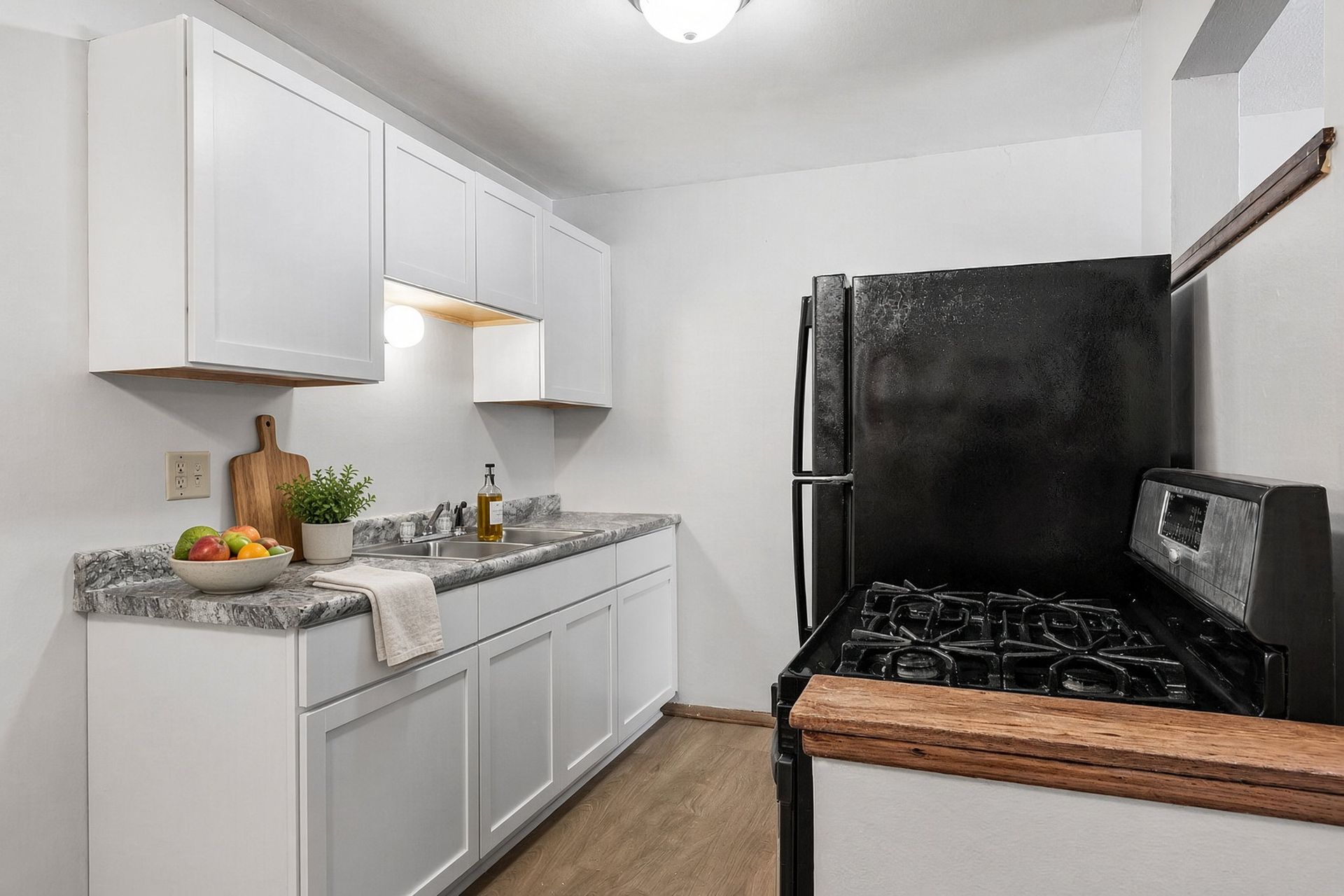 Kitchen in a Hanson Court apartment, Crystal MN