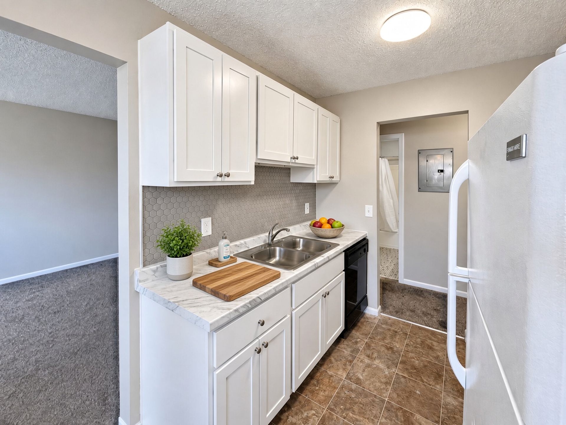 Kitchen at The Groves apartments, Brooklyn Park MN