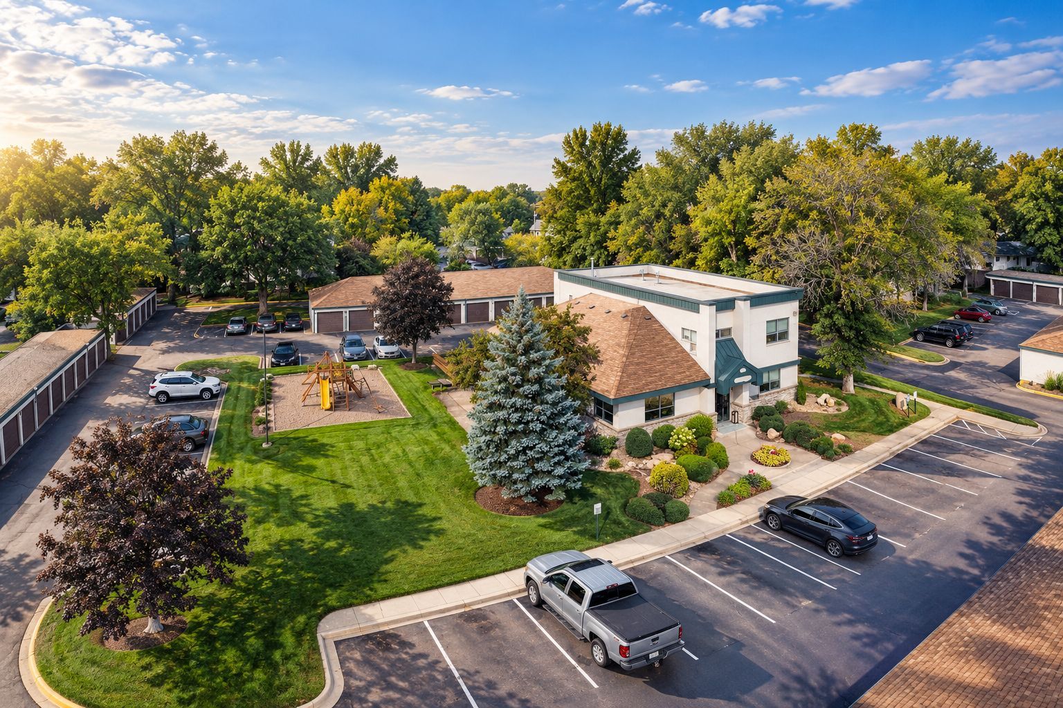 The Groves apartments exterior, Brooklyn Park MN