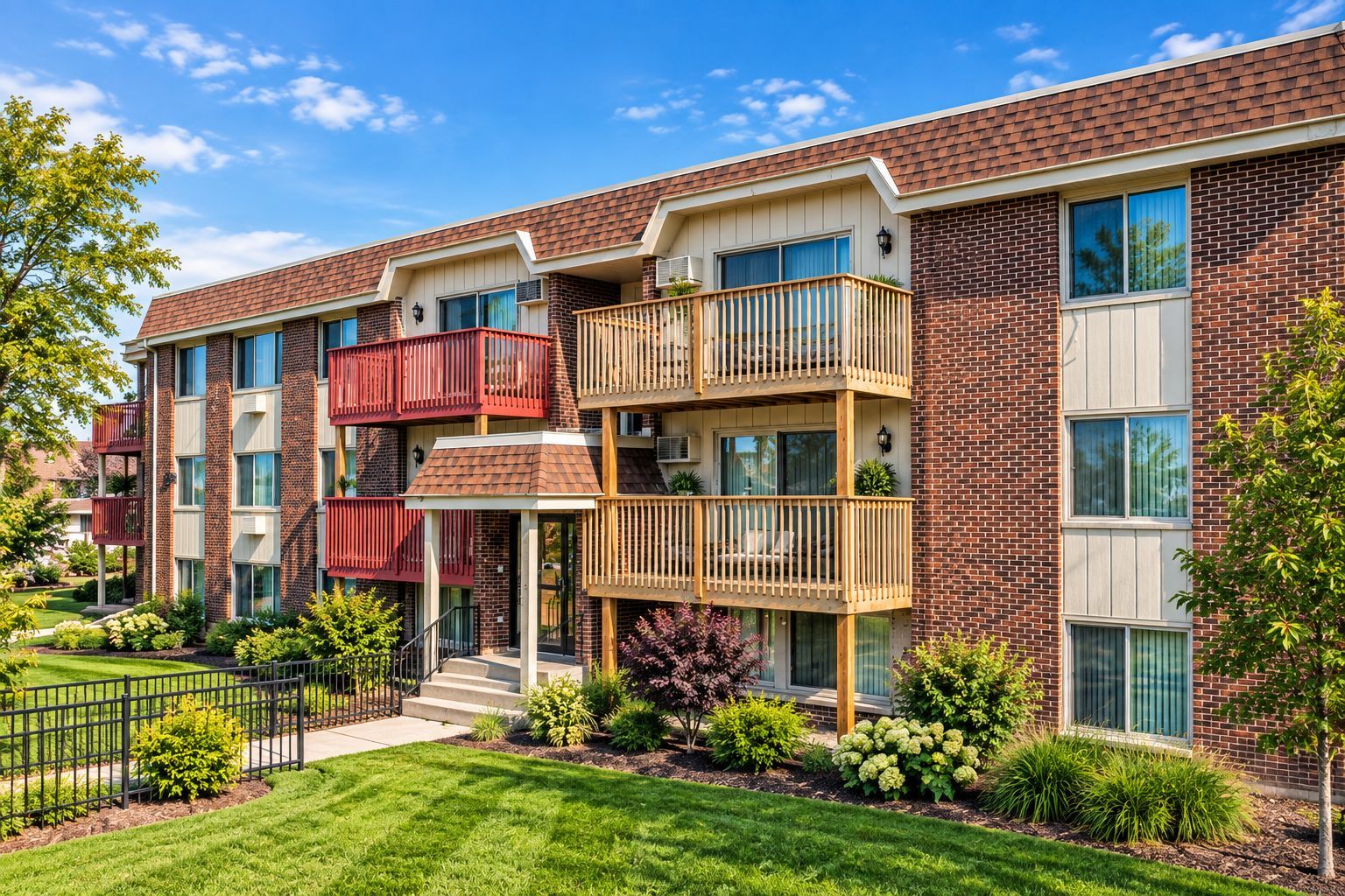 The Boulevard apartments with balconies in Brooklyn Center, Minnesota