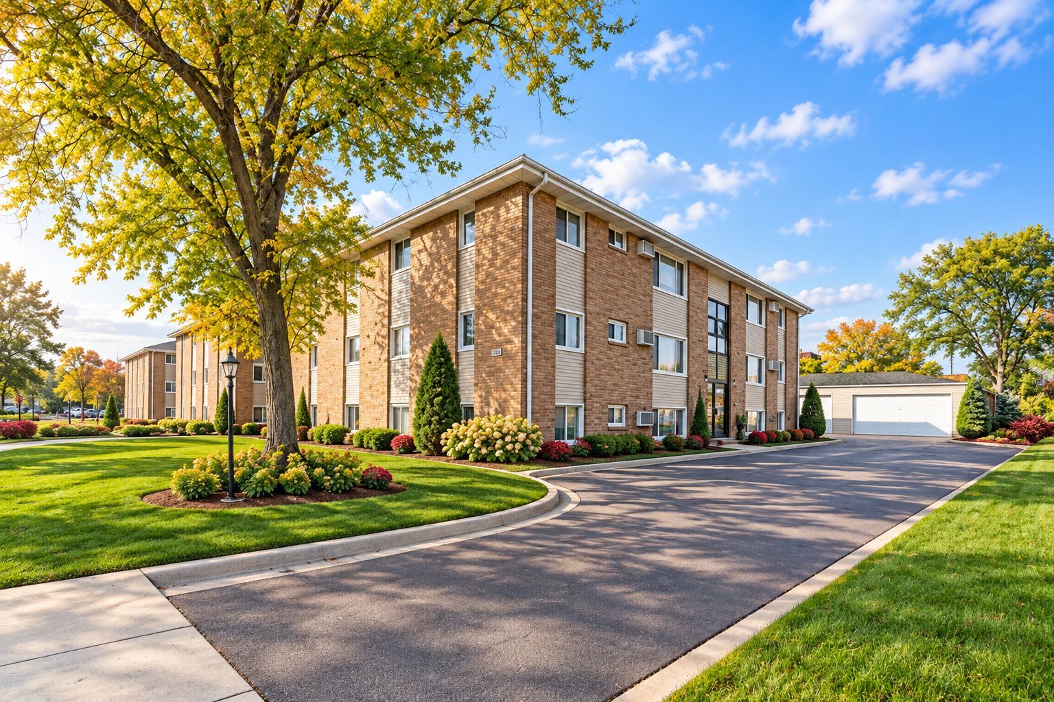 Hanson Court apartment building in Crystal, Minnesota