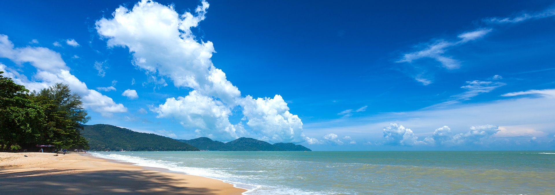 Batu Ferringhi Beach, a beach in Penang, Malaysia.