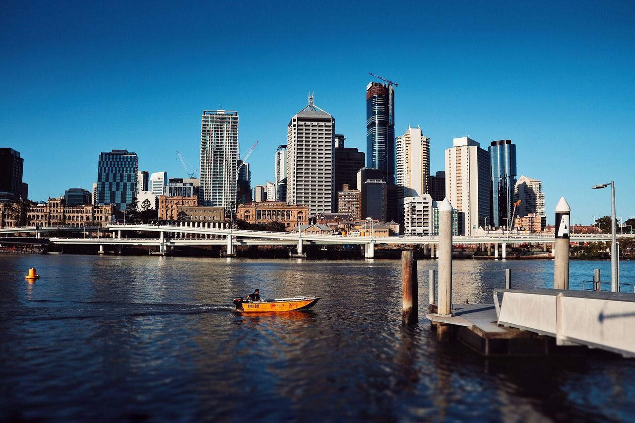 Panoramic view of Brisbane skyline, Australia.