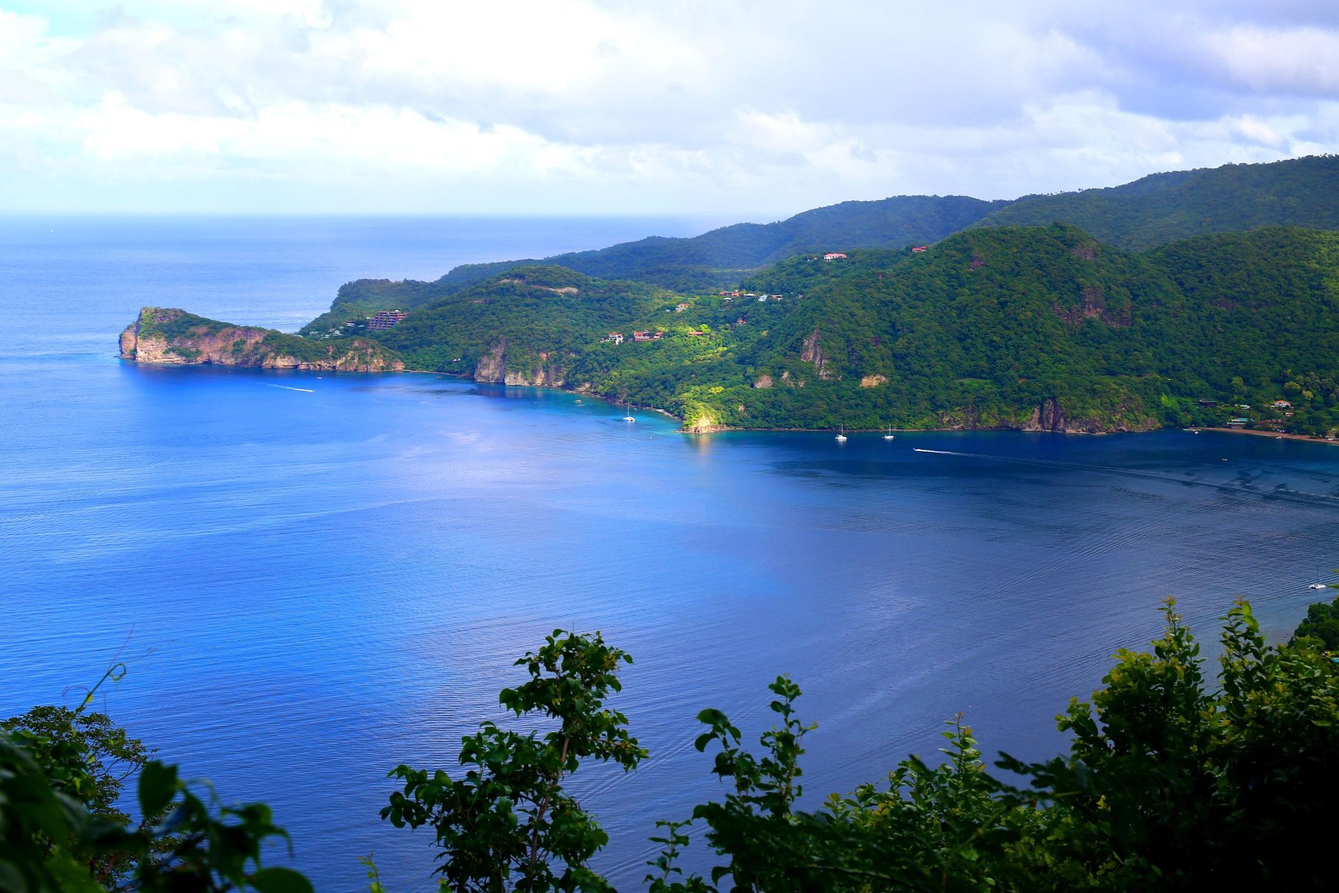 Soufrière Bay, located in Saint Lucia.